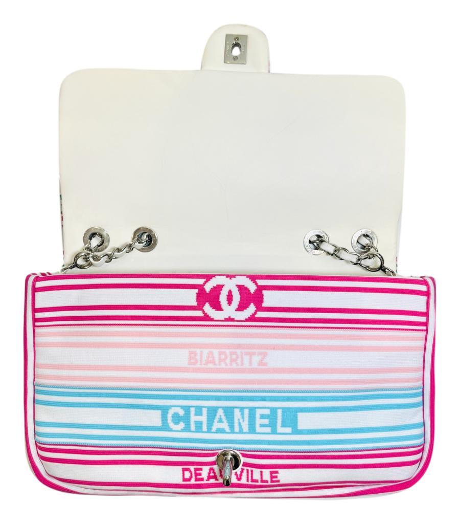 Chanel Venise Biarritz Canvas Flap Bag For Sale 3