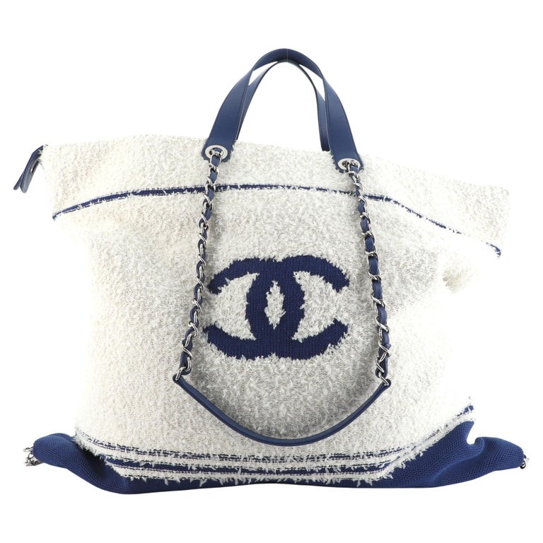 Chanel Pink Canvas Quilted Biarritz Tote Bag — Le Grand Strip