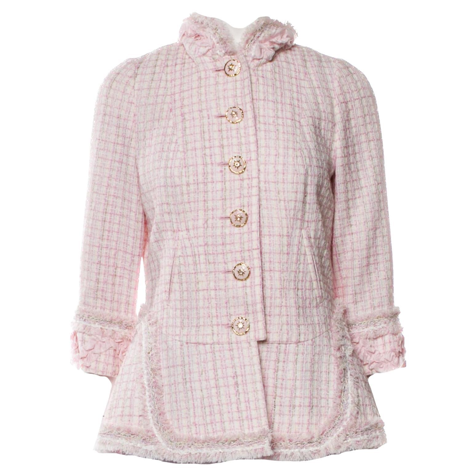 Chanel // Pink Tweed Jacket – VSP Consignment