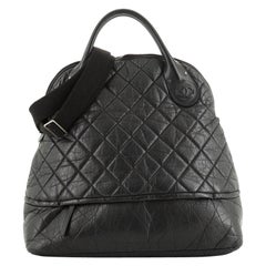 Chanel Vertical Sport Weekender Bag Quilted Aged Calfskin Medium