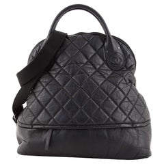 Chanel Vertical Sport Weekender Bag Quilted Aged Calfskin Medium