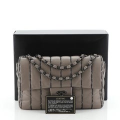 Chanel  Vertical Stitch Flap Bag Quilted Lambskin Medium