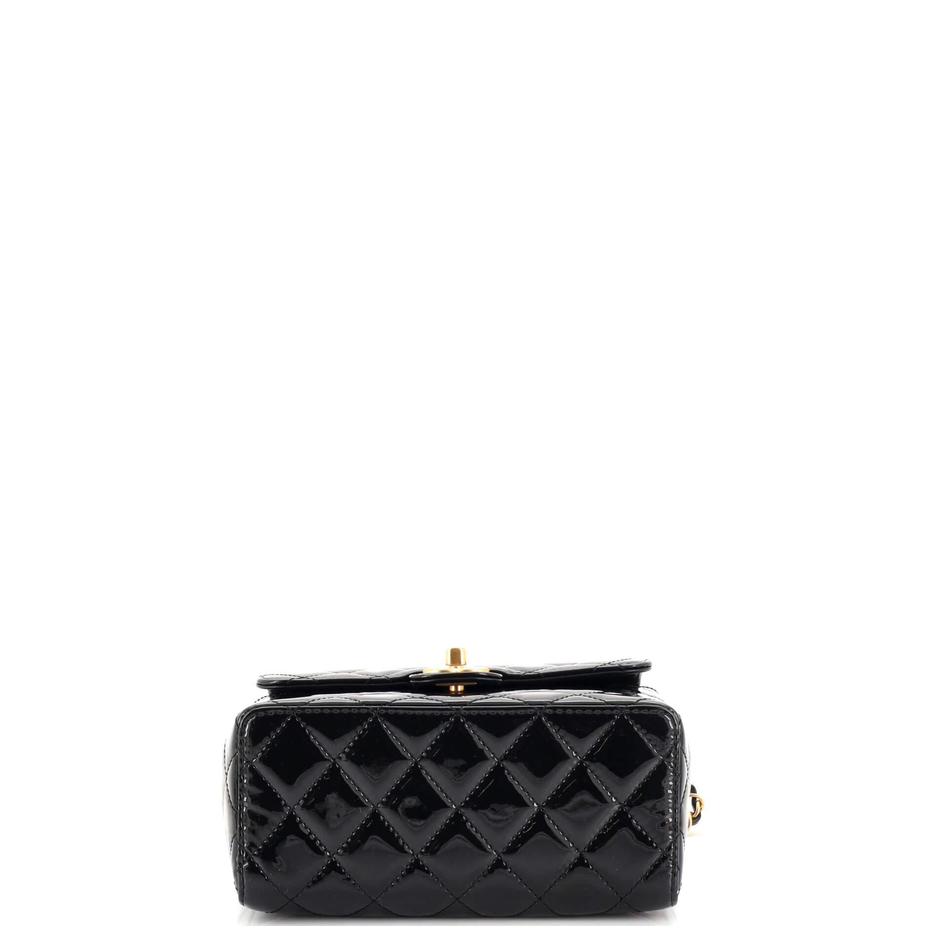 Chanel Very Square Flap Bag Quilted Patent Small 1