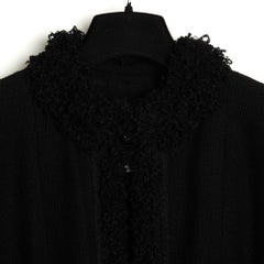 Chanel Veste FR40 Croisiere 2003 Resort Black Wool and Silk Jacket UK12 US10
