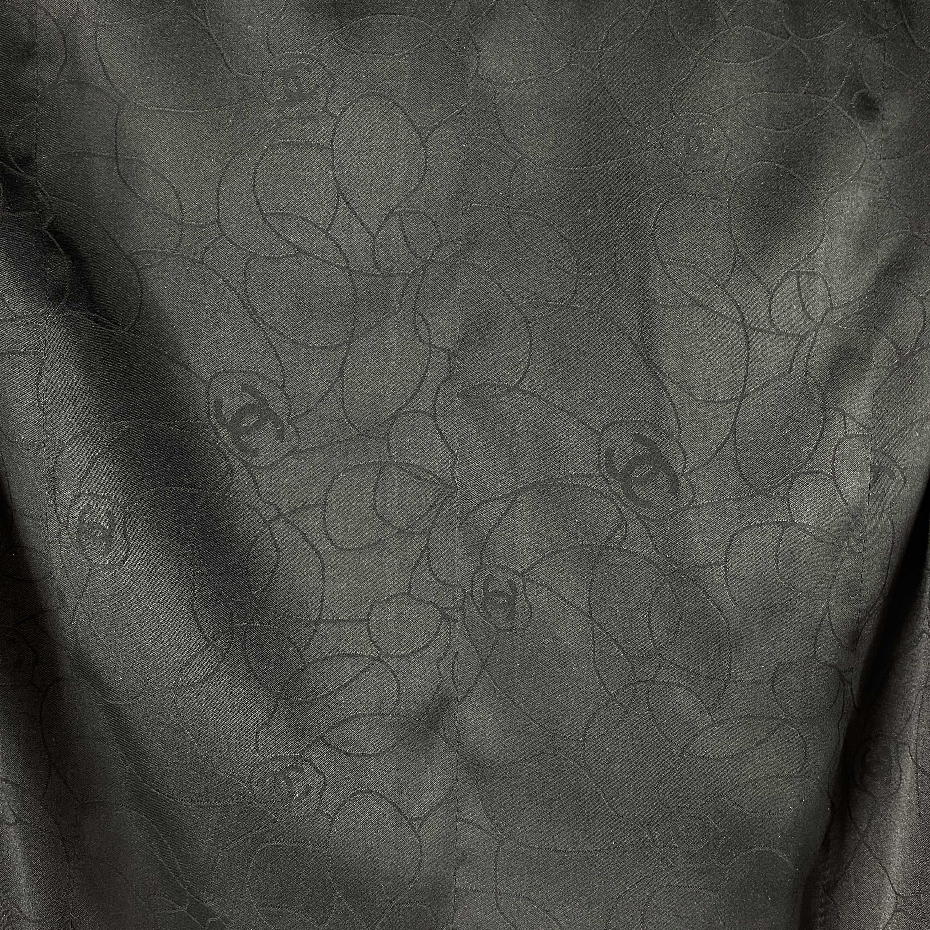 CHANEL Vintage 03A Mink Fur Metallic Tweed Black, Brown42, US 10 Gold Jacket In Excellent Condition In Sanford, FL