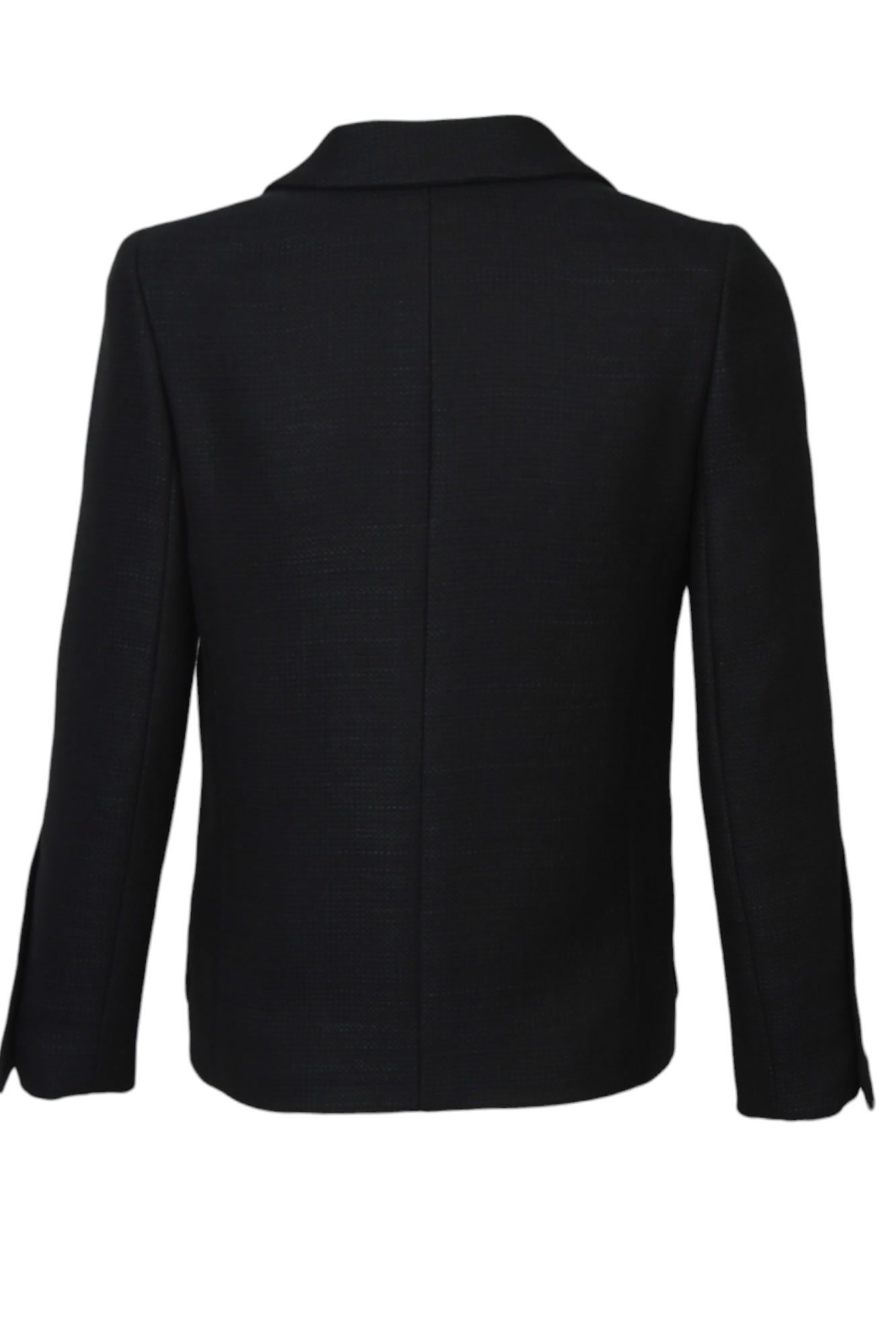 Women's Chanel Vintage 07P Black Textured Blazer  Size 2 US For Sale