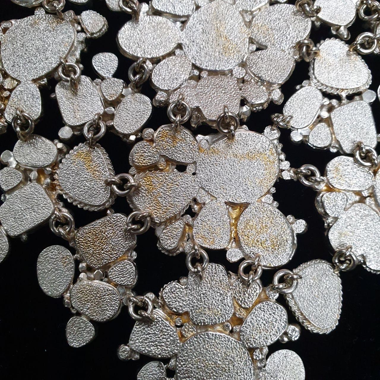 De las mujeres CHANEL Collar Gargantilla Vintage 08P Cristal Blanco Masivo en venta