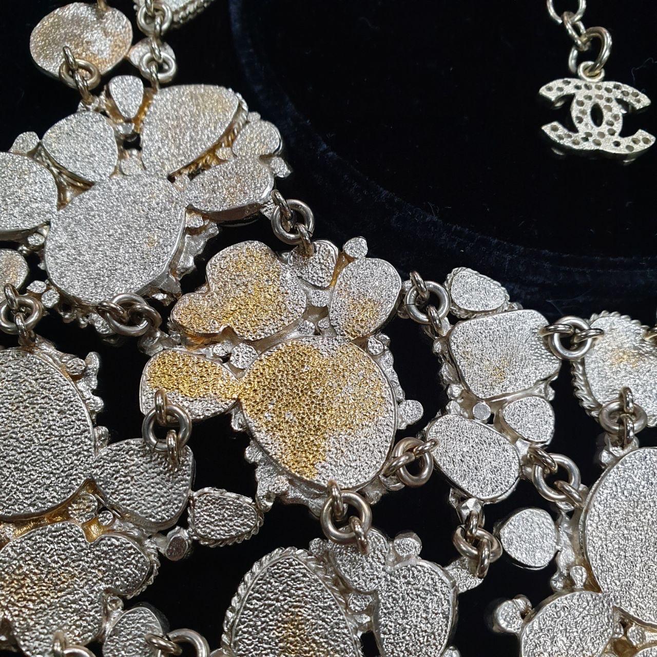 CHANEL Collar Gargantilla Vintage 08P Cristal Blanco Masivo en venta 3