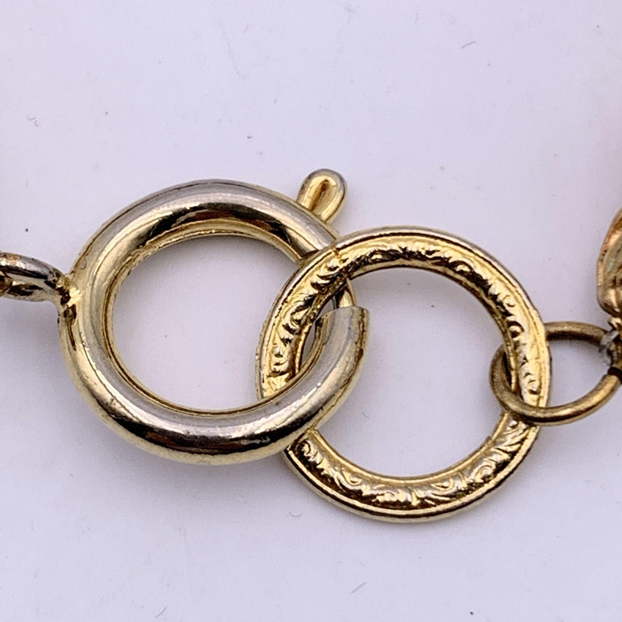 Chanel Vintage 1970s Gold Metal Engraved Pieces Bracelet 1
