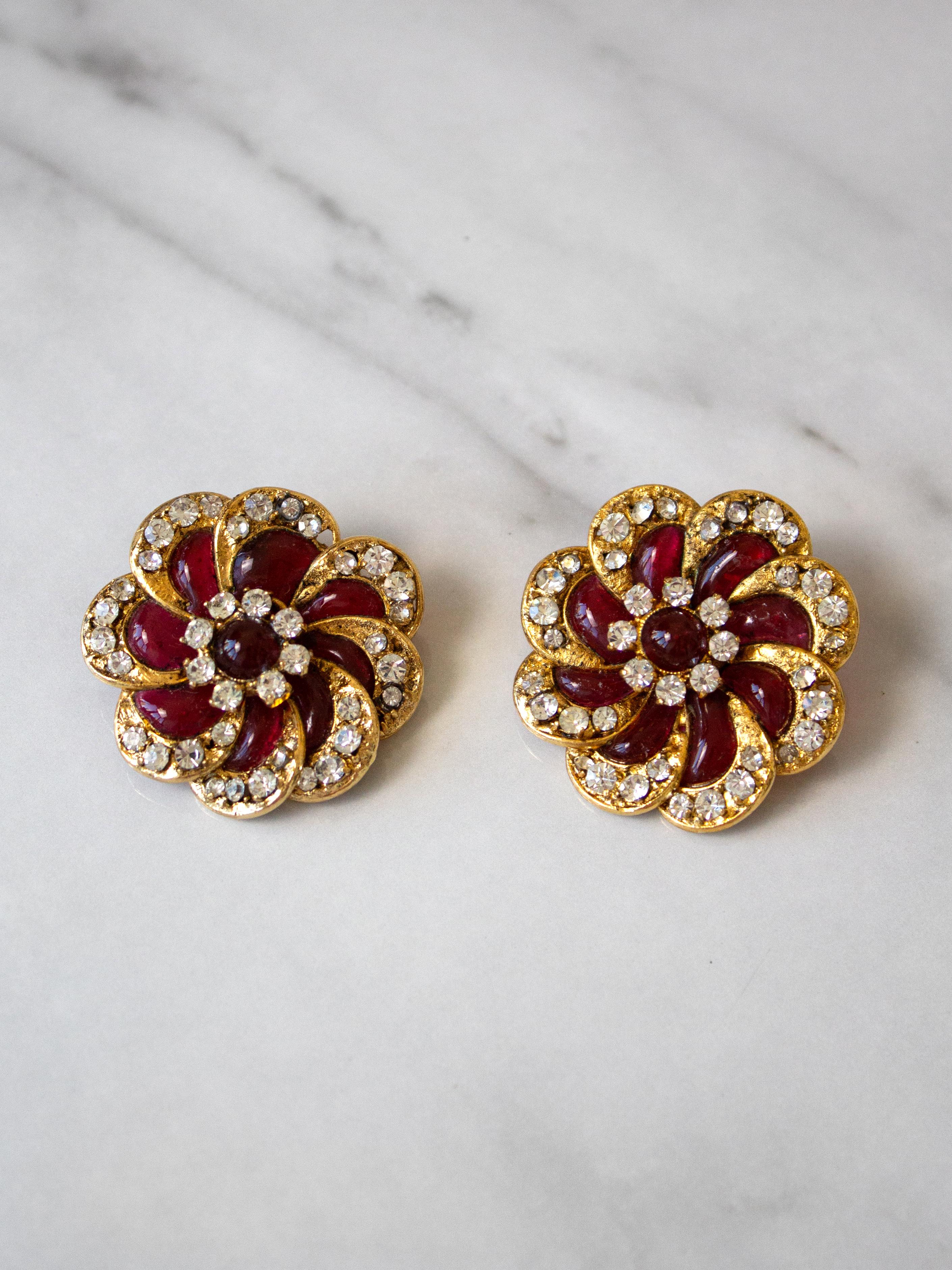 flower chanel earrings