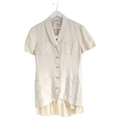Chanel Vintage 1980s Linen & Silk Skirt Suit