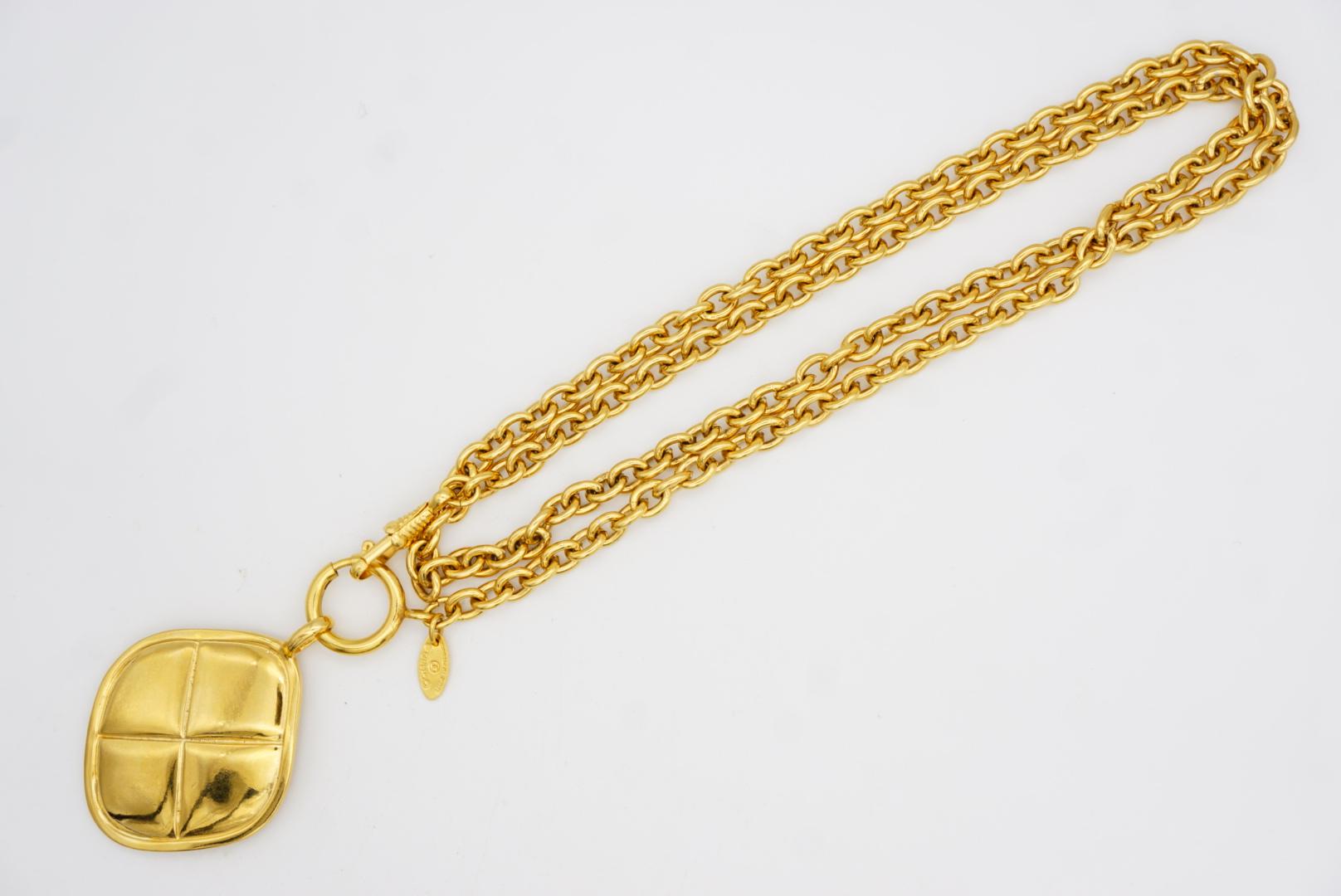 Chanel Vintage 1980s Matelassé Gesteppt Glow Diamond Lange Halskette Gürtel Armband im Angebot 9