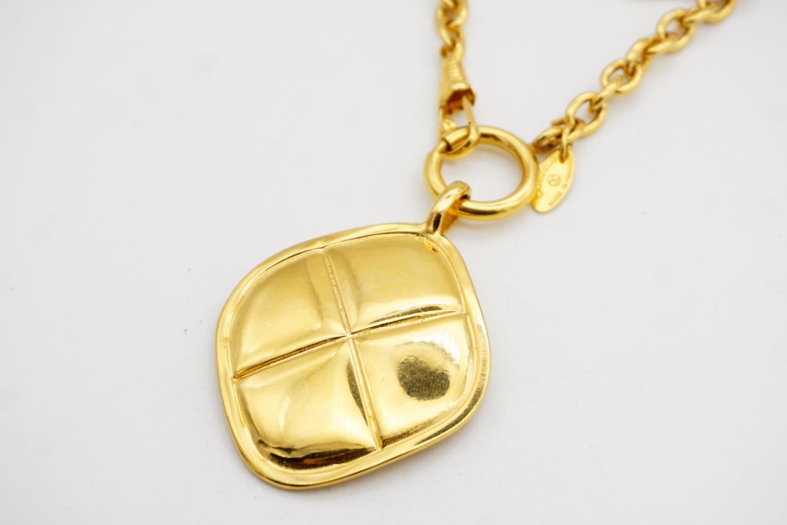 Chanel Vintage 1980s Matelassé Gesteppt Glow Diamond Lange Halskette Gürtel Armband im Angebot 12