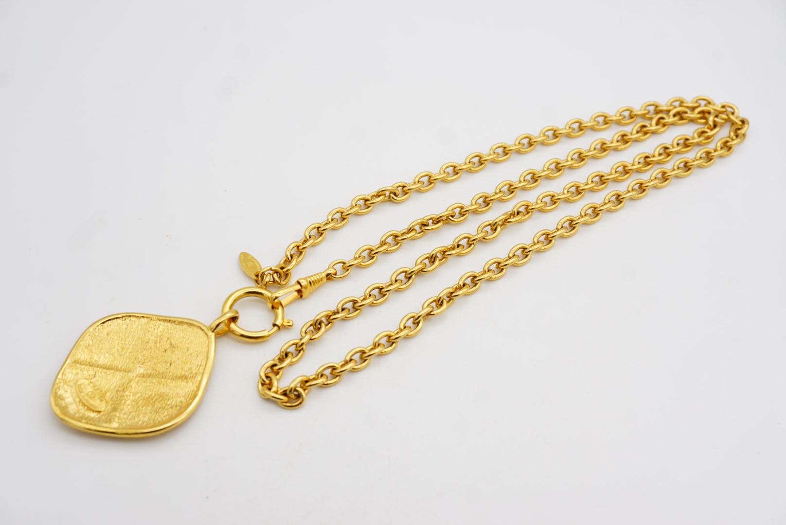 Chanel Vintage 1980s Matelassé Gesteppt Glow Diamond Lange Halskette Gürtel Armband im Angebot 14