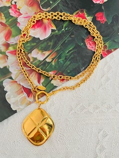 Chanel Vintage 1980s Matelassé Quilted Glow Diamond Long Necklace Belt Bracelet