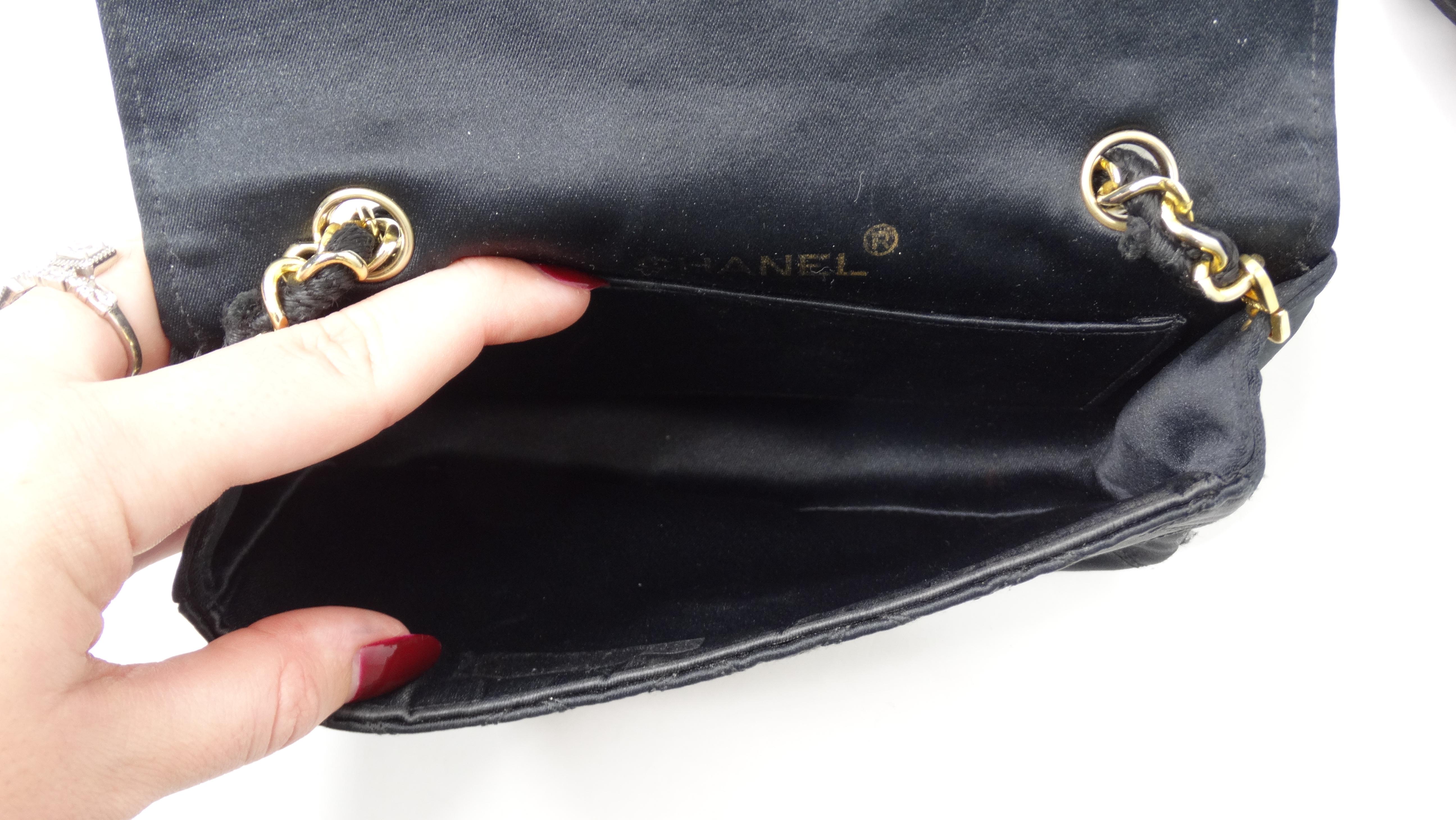 Chanel Vintage 1980's Satin Shoulder Bag 7