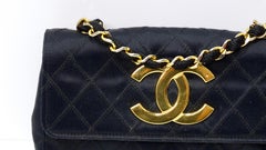 Chanel Vintage 1980's Satin Shoulder Bag