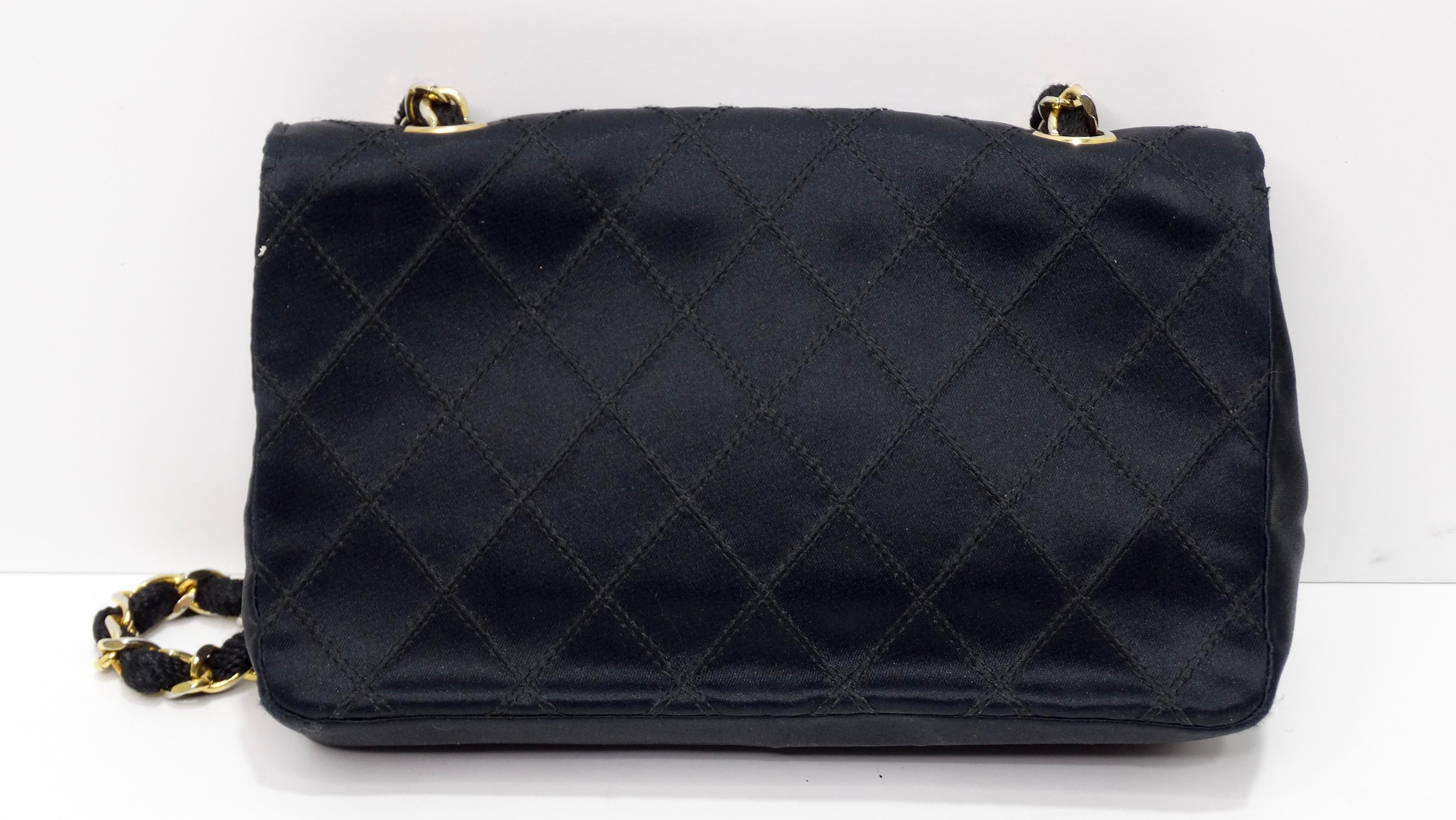 Chanel Vintage 1980's Satin Shoulder Bag 2