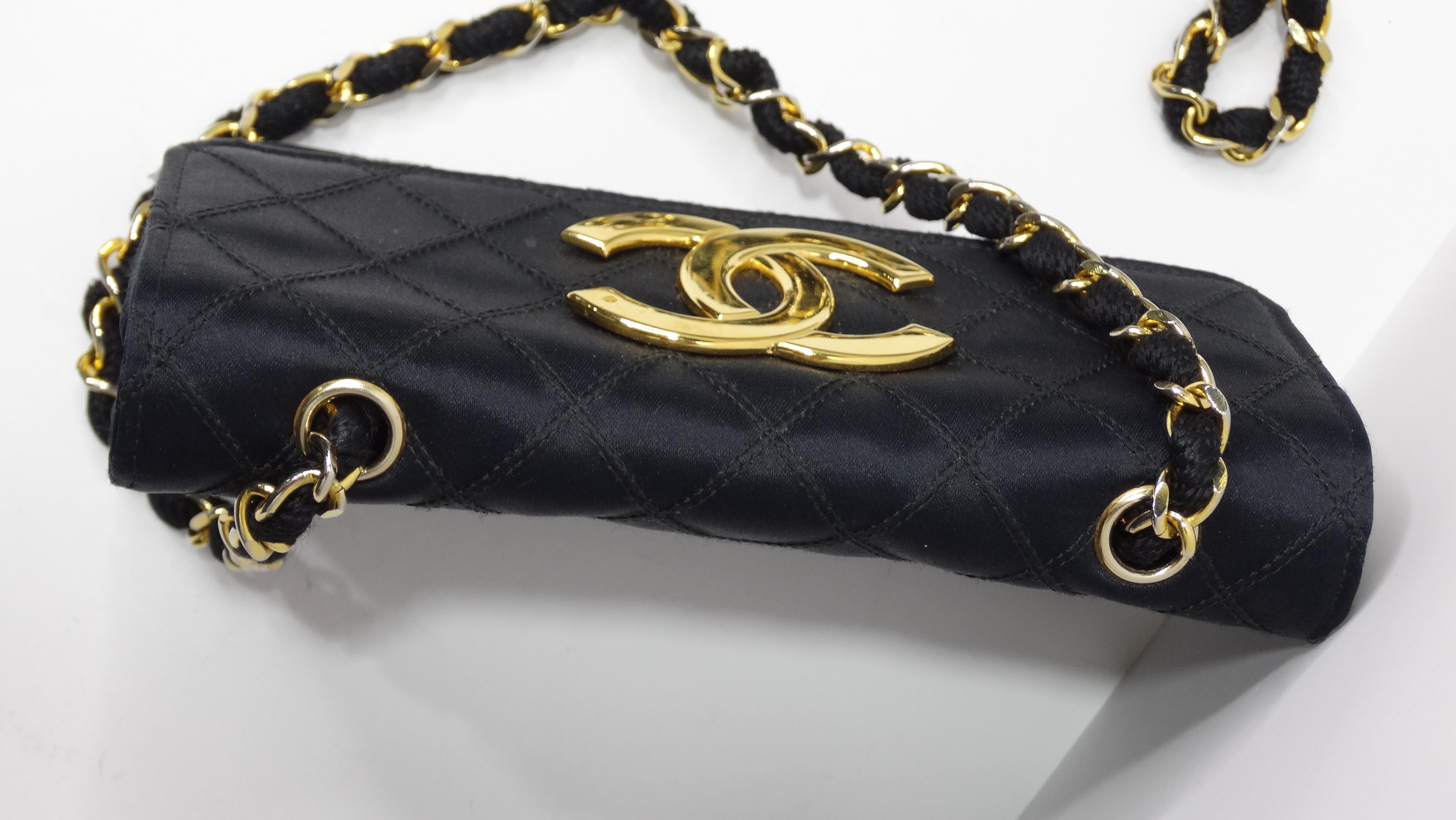Chanel Vintage 1980's Satin Shoulder Bag 4