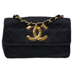 Chanel Vintage 1980's Satin Shoulder Bag