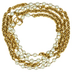 Vintage Chanel Pearl Necklace - 305 For Sale on 1stDibs