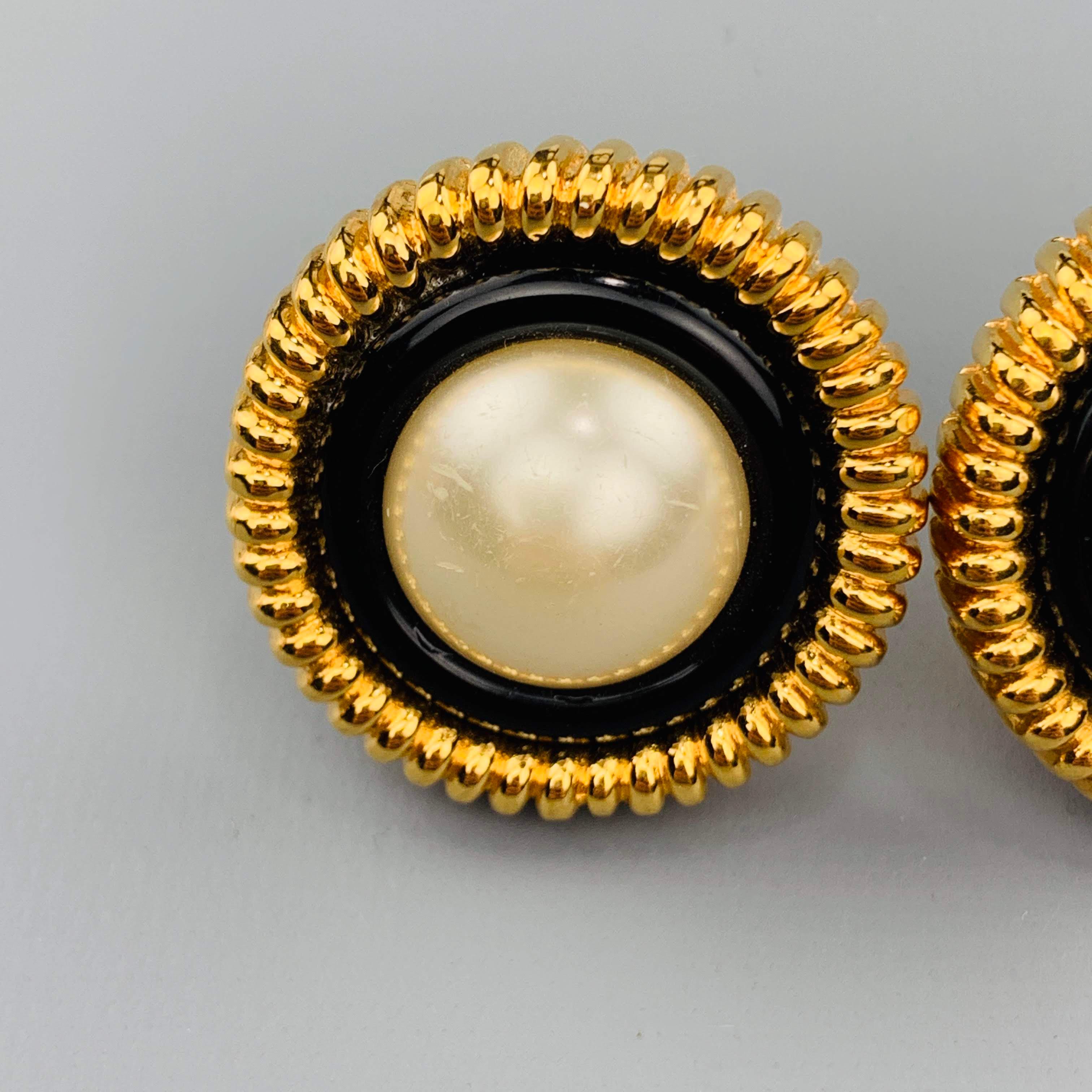 faux chanel pearl earrings