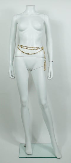 Chanel Vintage 1988 Pearl Tassel Chain Belt