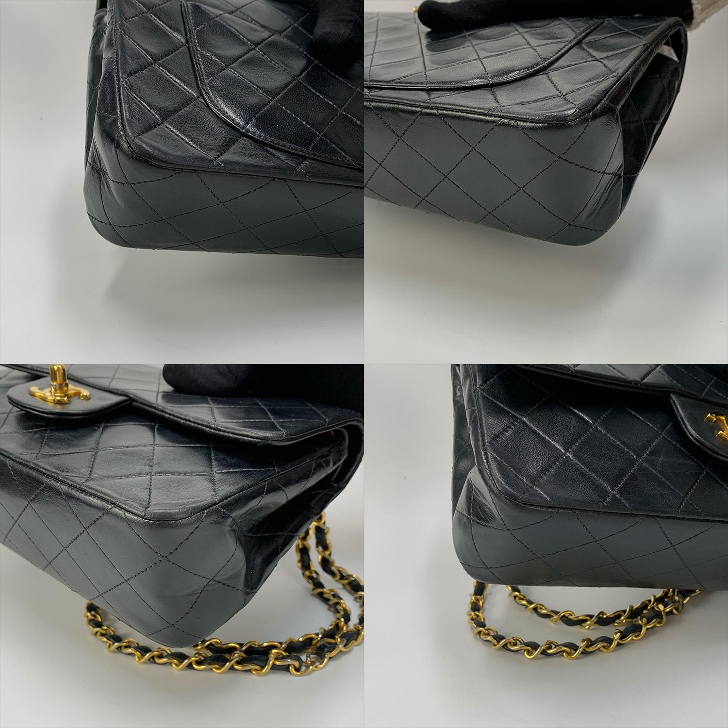 Chanel Vintage 1989 - 1991 Black Classic Flap Small 23cm Gold Hardware 6