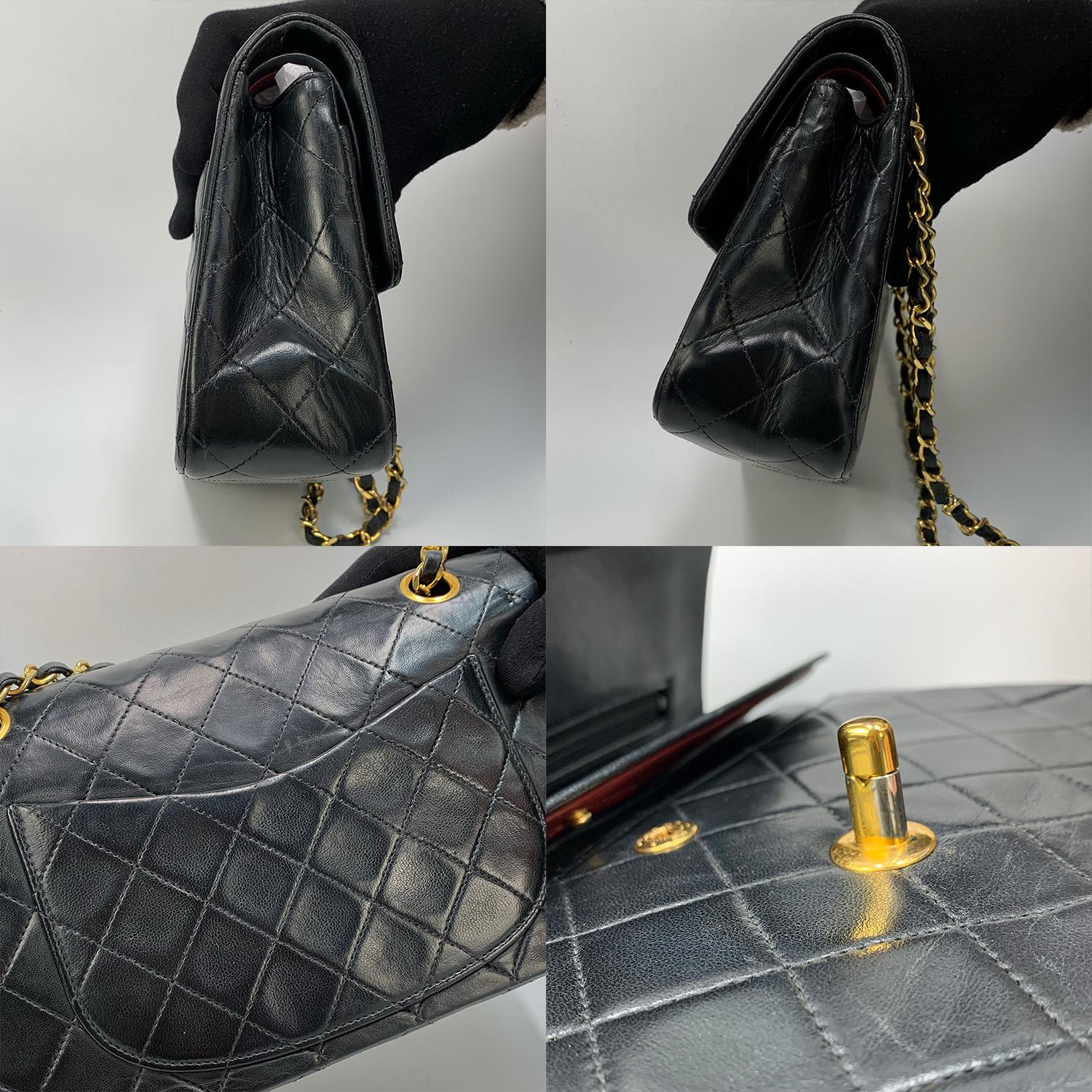Chanel Vintage 1989 - 1991 Black Classic Flap Small 23cm Gold Hardware 8