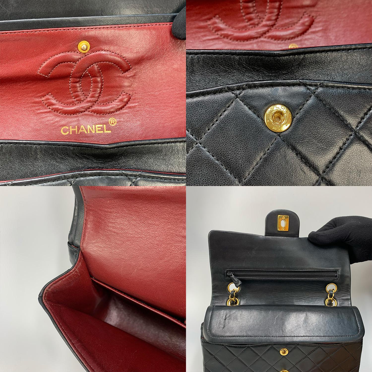 Chanel Vintage 1989 - 1991 Black Classic Flap Small 23cm Gold Hardware 10