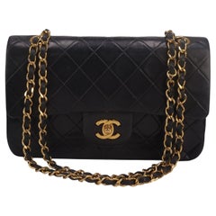 Chanel Vintage 1989 - 1991 Black Classic Flap Small 23cm Gold Hardware
