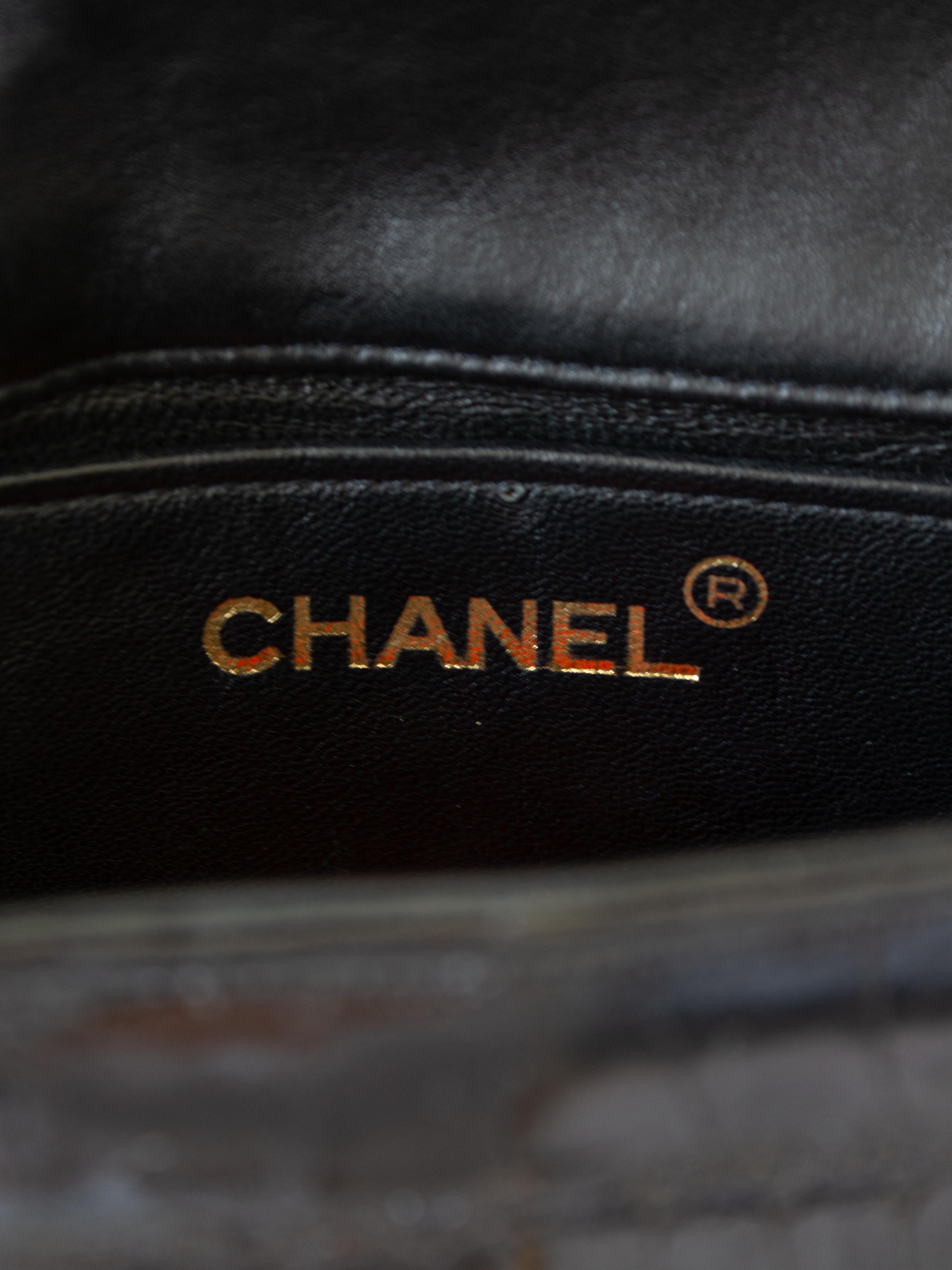Chanel Vintage 1989 Classic Mini Flap Schwarz Alligator 24K Gold plattiert Tasche im Angebot 11
