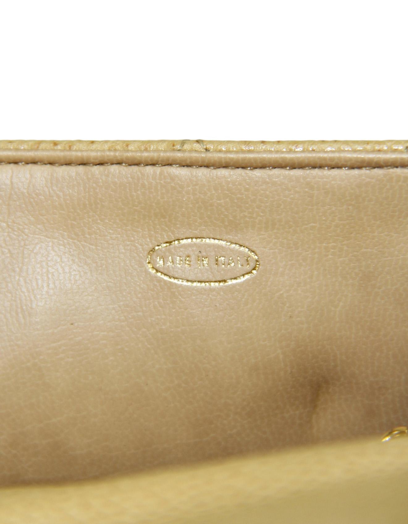 Chanel Vintage 1990s Beige Caviar Leather Quilted Belt Bag sz 85/34