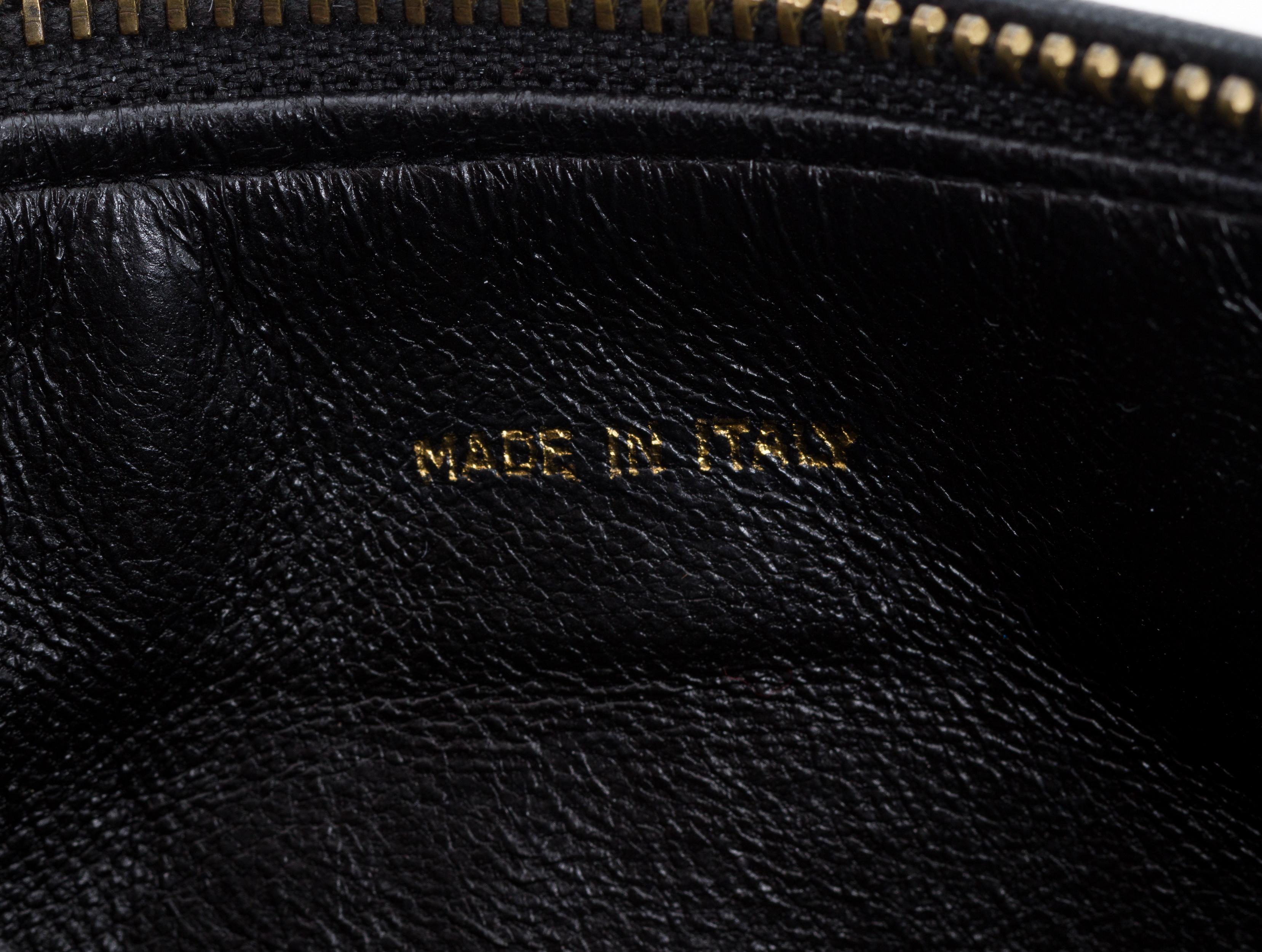 Chanel Vintage 1990's Black Leather Tassel Evening Bag 2