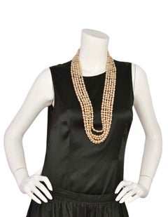 Collana Chanel vintage anni '90 con perle finte e cristalli a forma di rondella