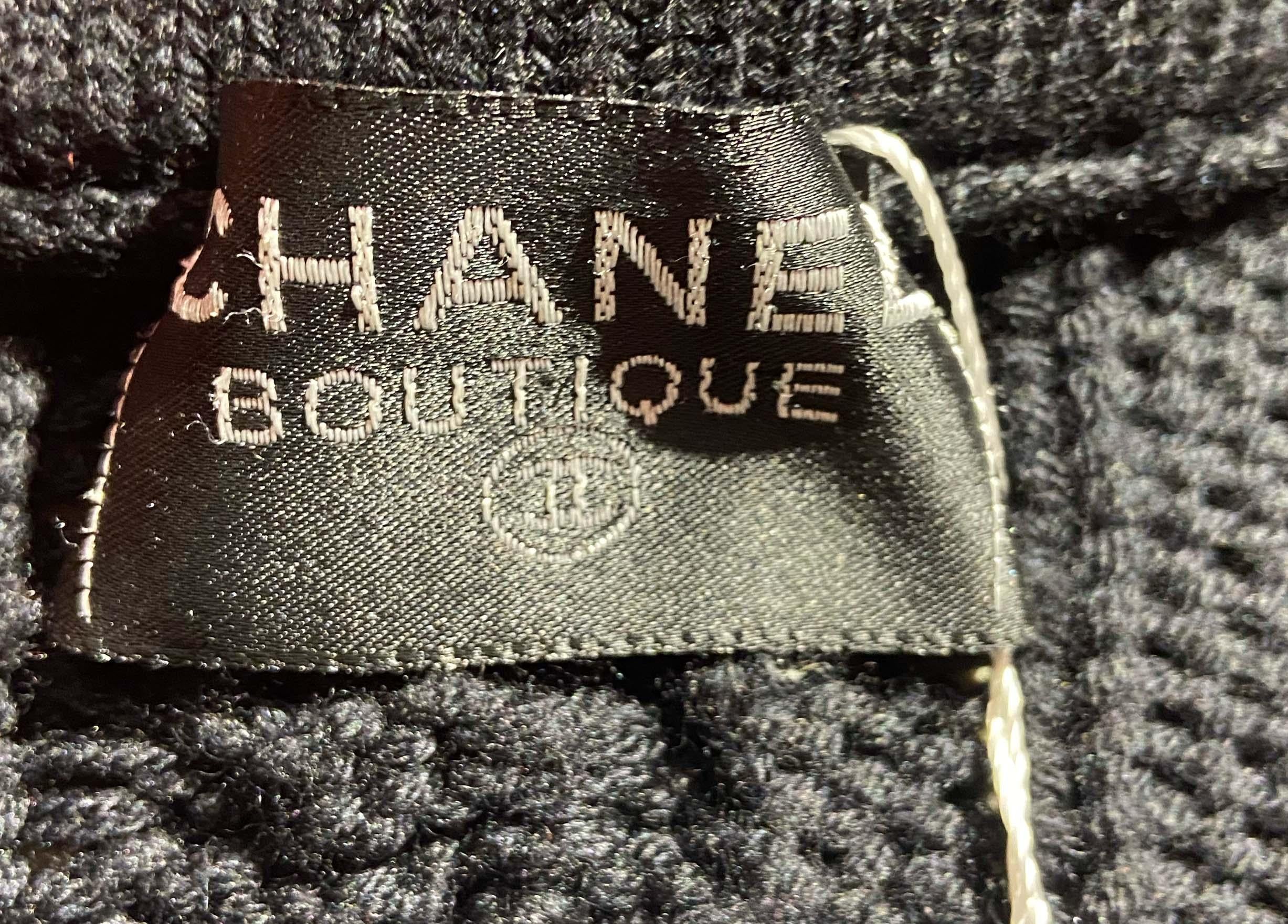 Chaqueta de punto de lana azul marino con botones dorados Chanel Vintage Años 90 3