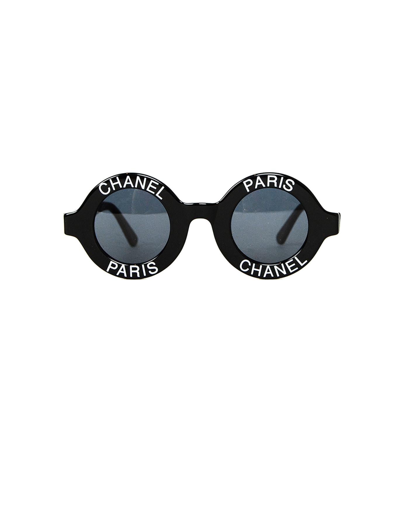 chanel paris round sunglasses