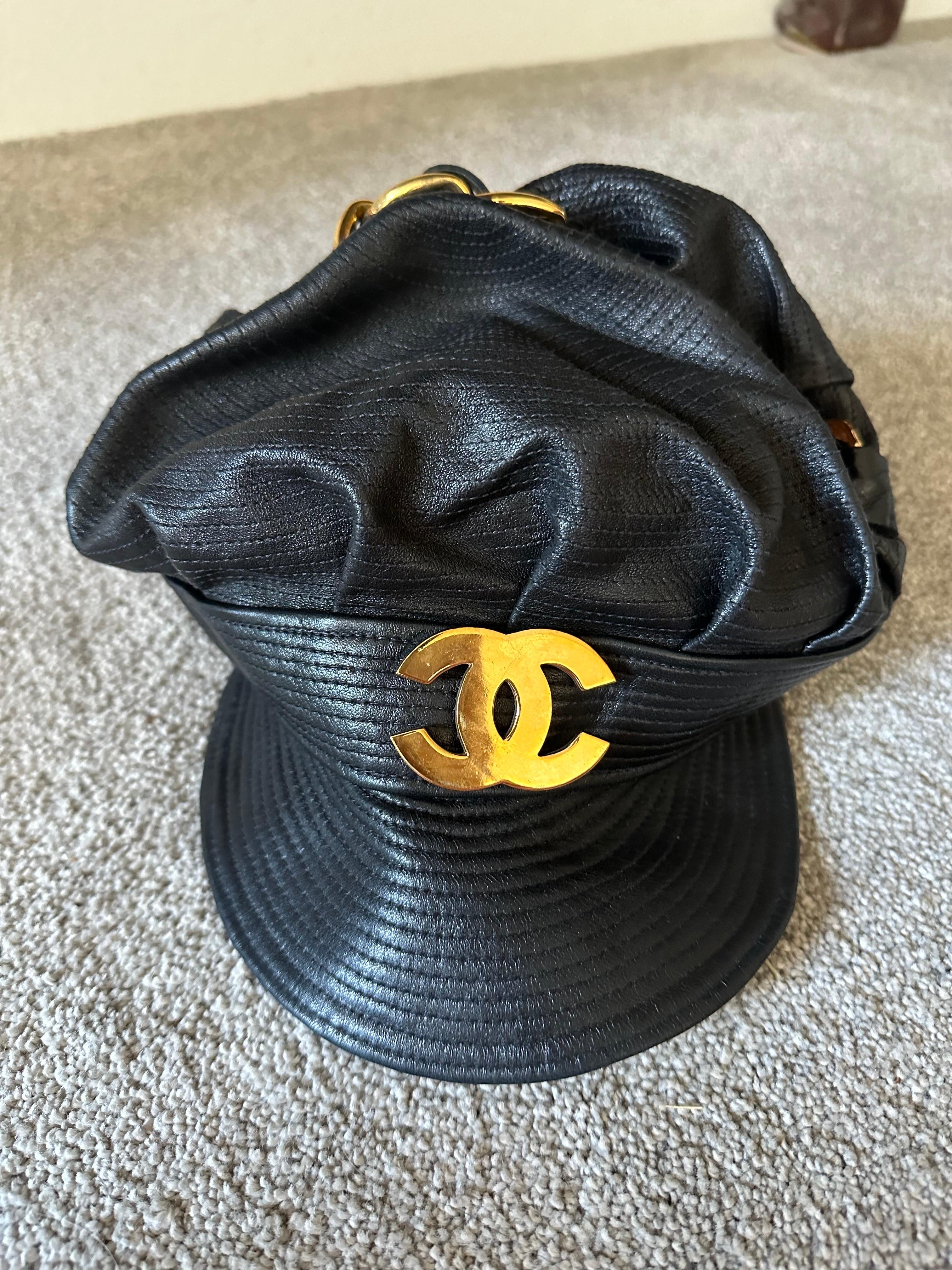 Chanel Vintage 1991 Biker Hat 2