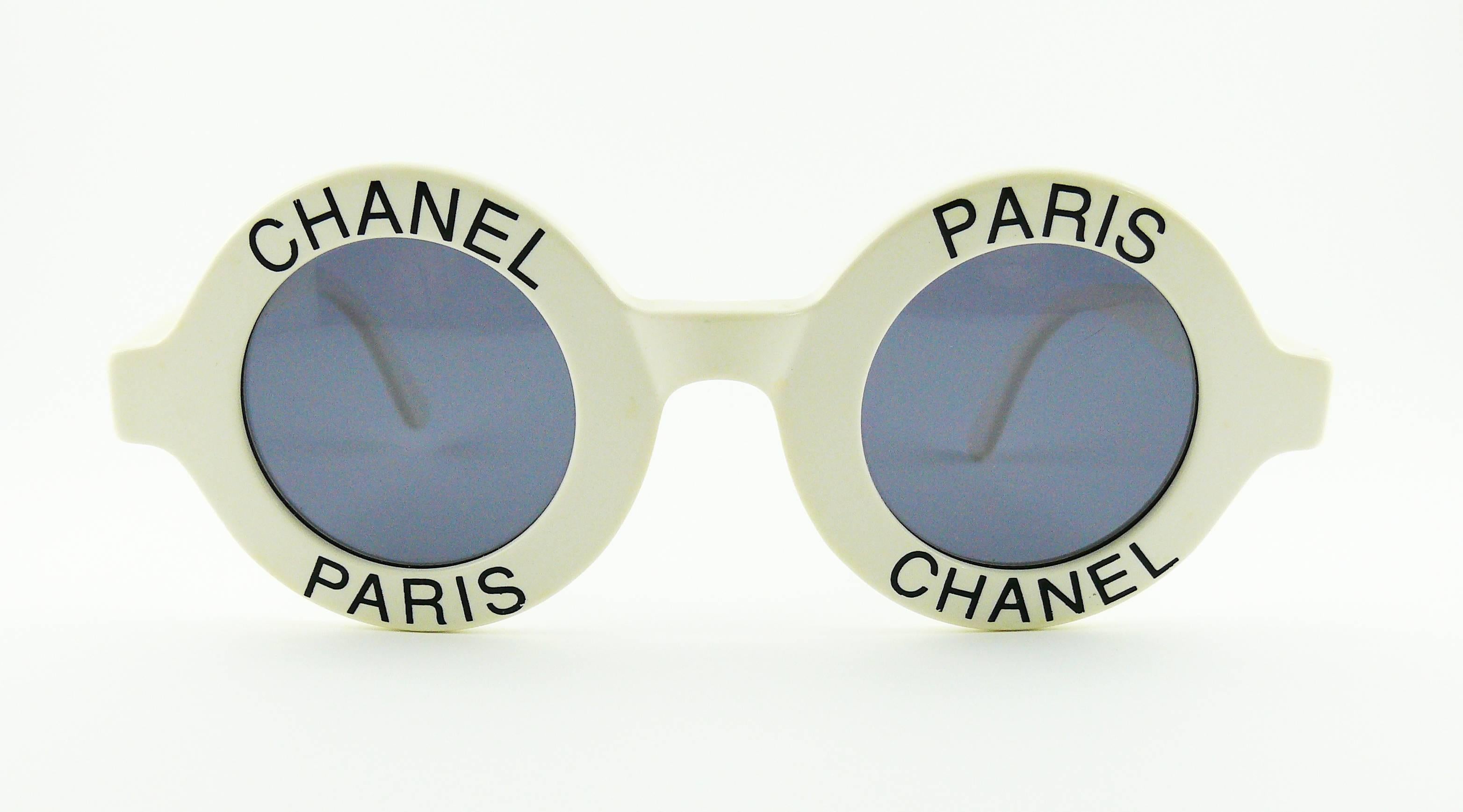 chanel white sunglasses