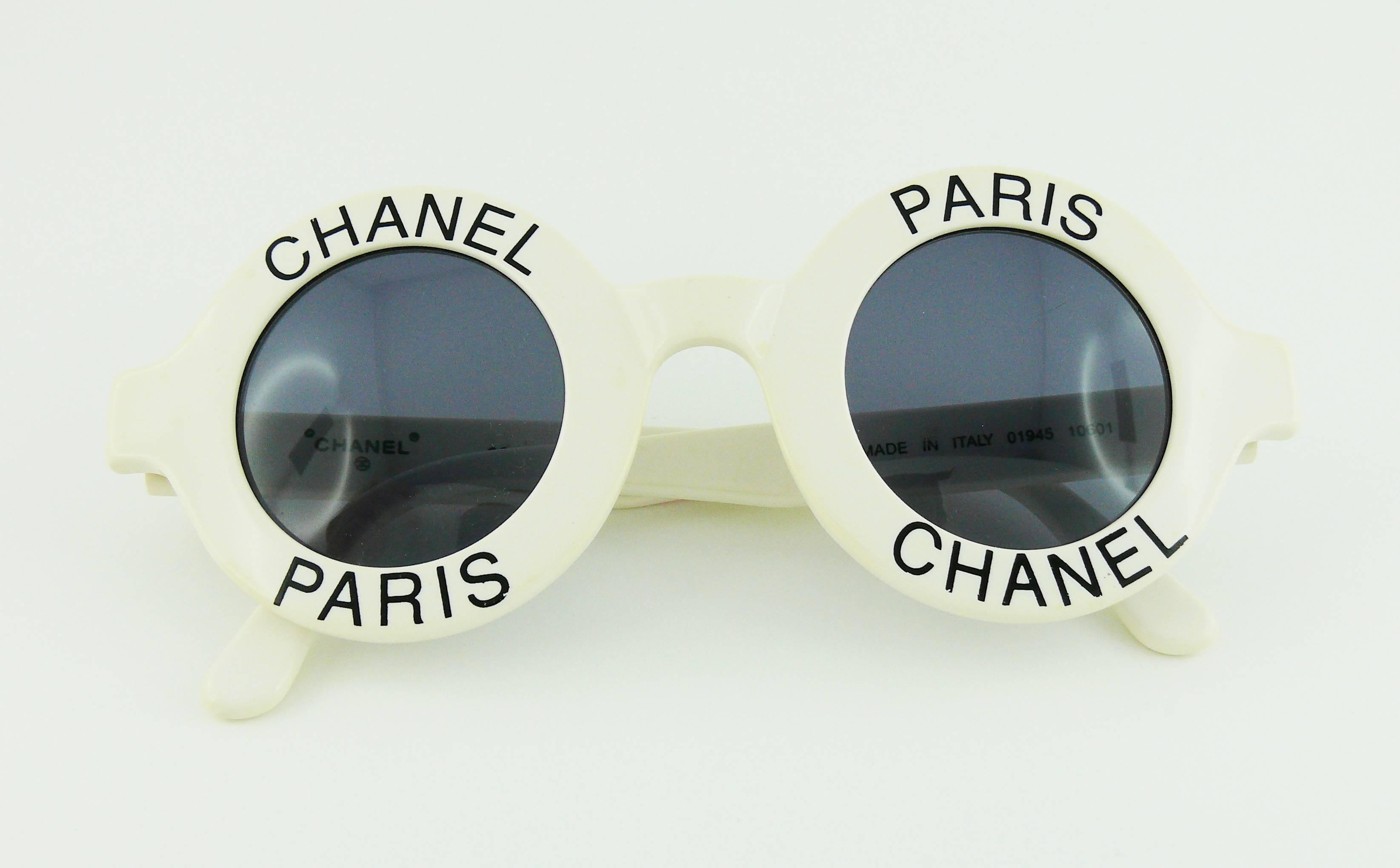 vintage white chanel sunglasses