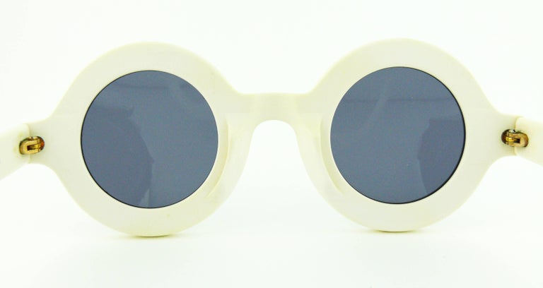 Chanel Vintage 1993 Iconic Chanel Paris White Sunglasses