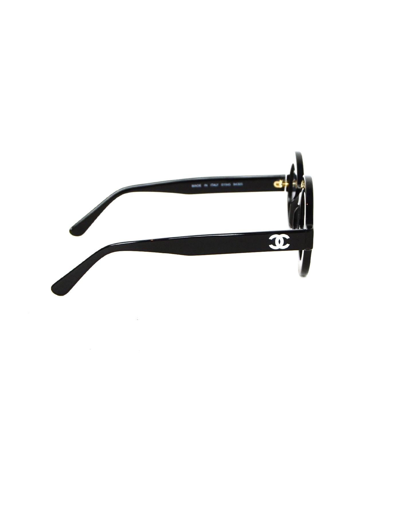 chanel round logo sunglasses
