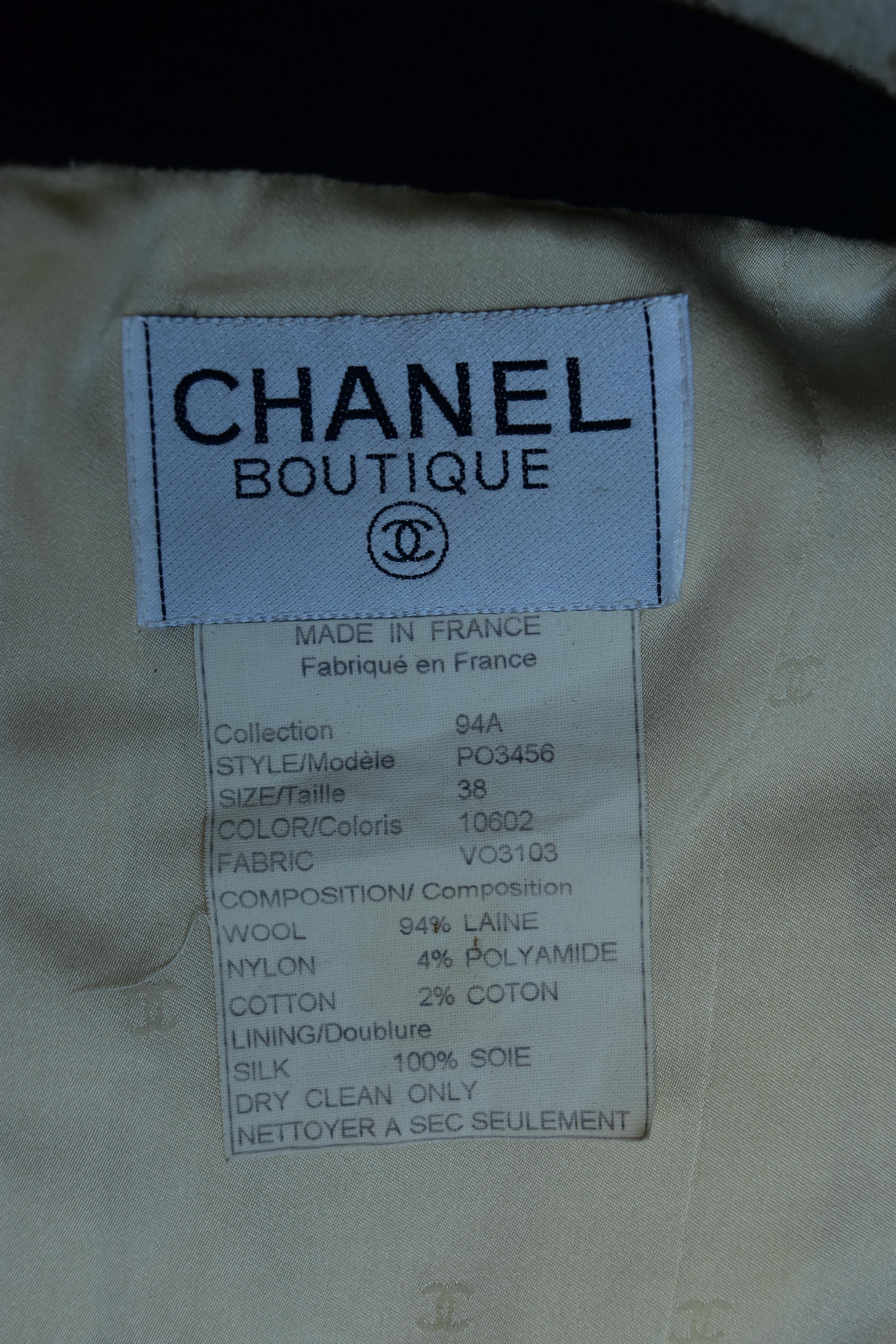 Gray Chanel Vintage 1994 Runway Most Wanted Jackets 38 Excellent Condition For Sale