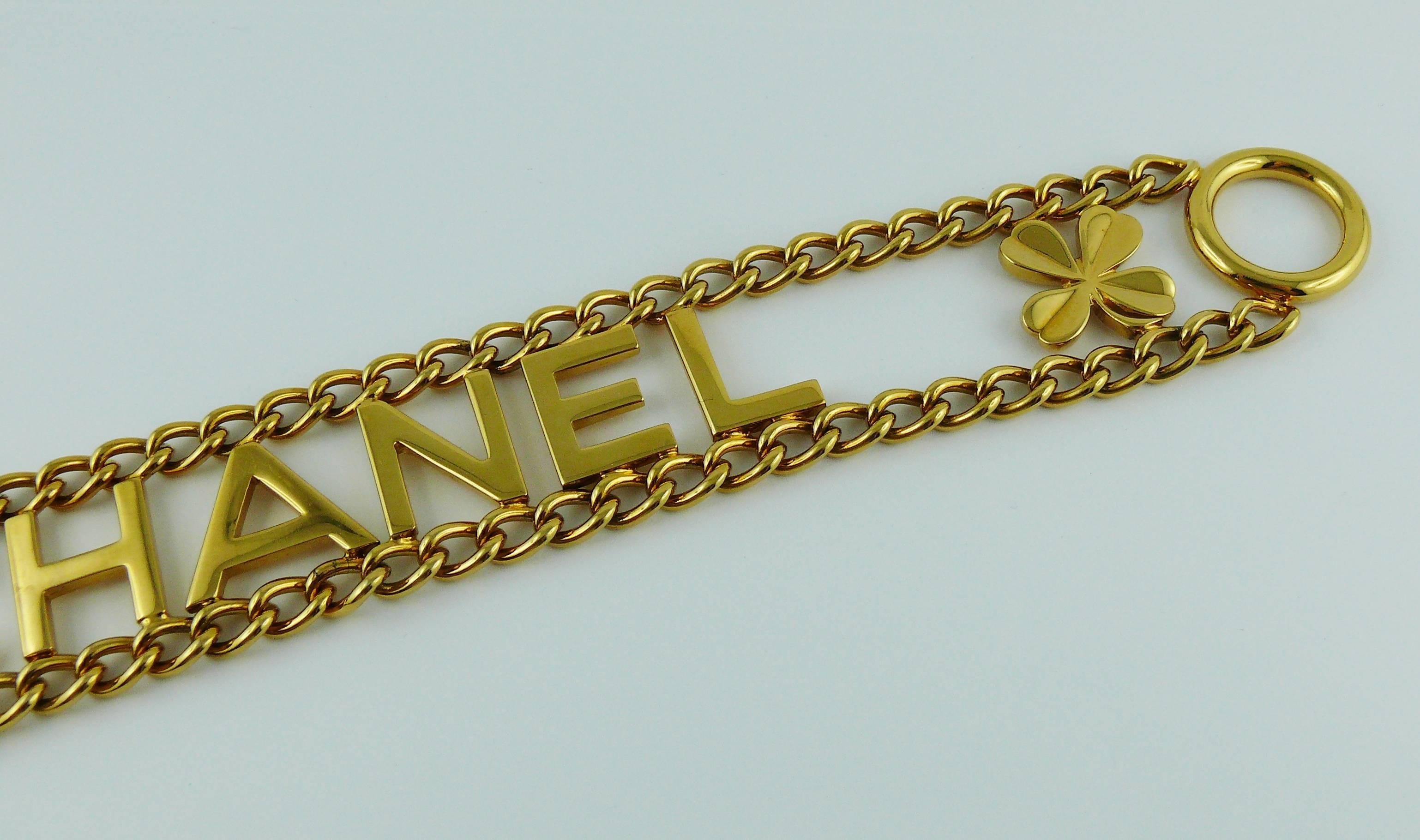 chain belt with letters