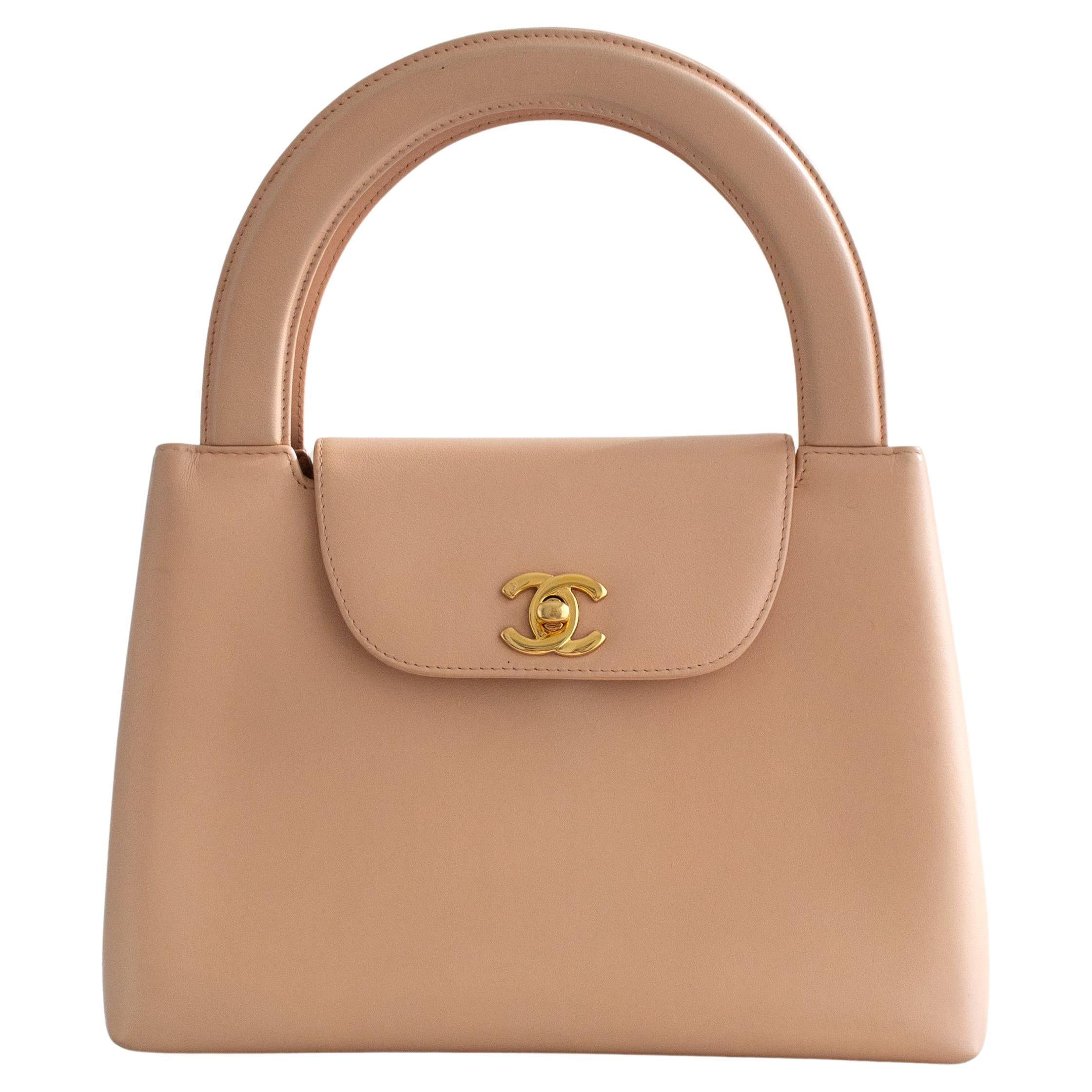Vintage chanel top handle bag hot sale