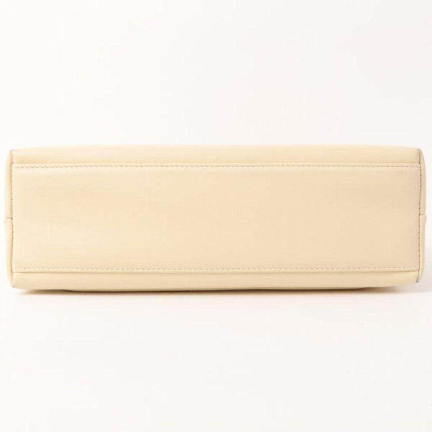 Chanel 1998 Rare Vintage Light Beige Caviar Kelly Top Handle Classic Flap Bag 4