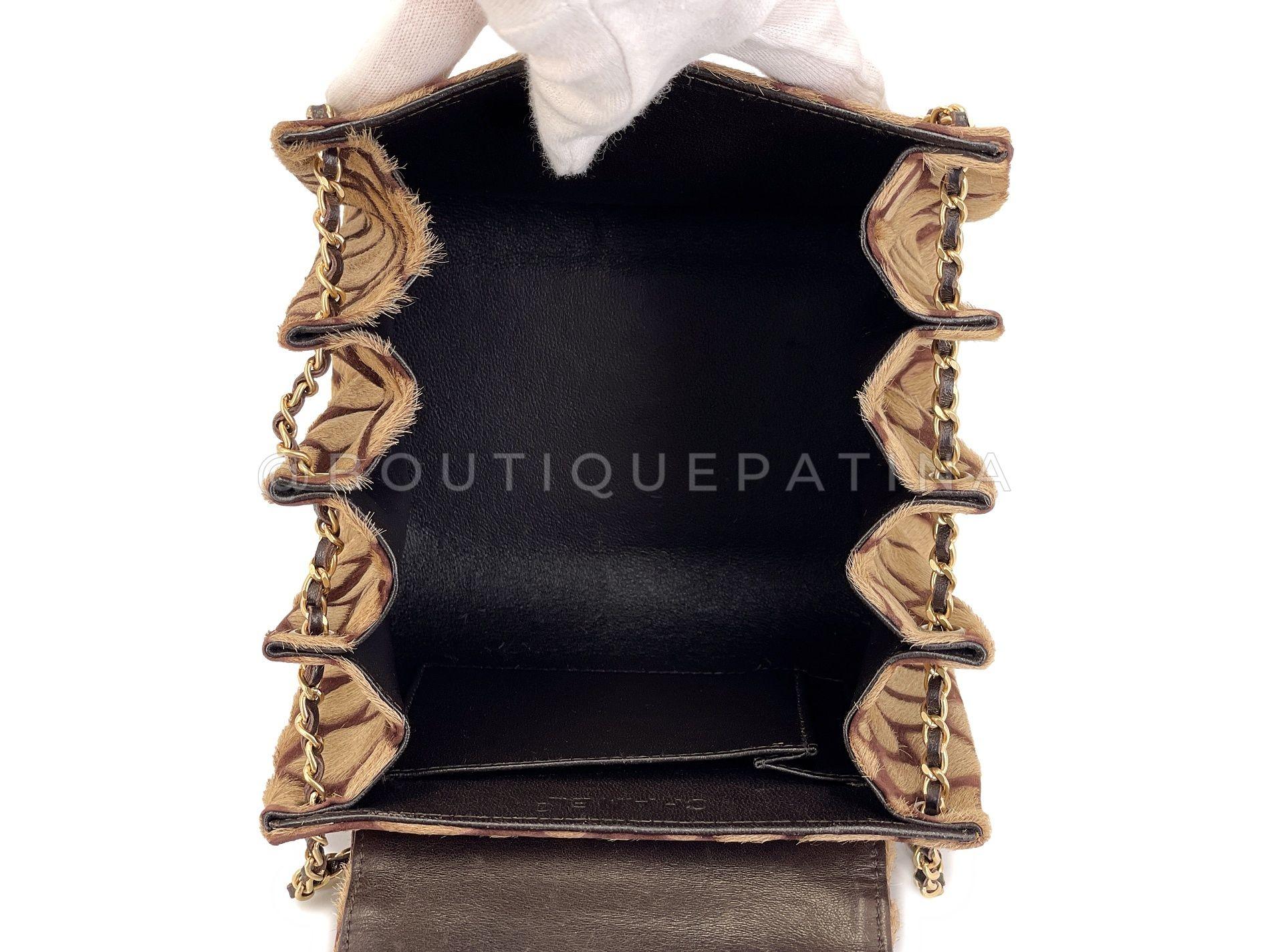Chanel Vintage 2000 Pony Hair Small-Mini Beige Giraffe Flap Bag GHW 68209 6