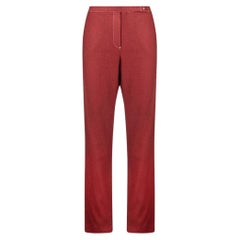 Chanel Vintage 2000s brick red overdyed wool mid-rise upcycled trousers