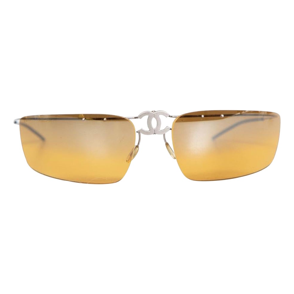 Chanel Vintage 2000‚
s Brown CC Sunglasses