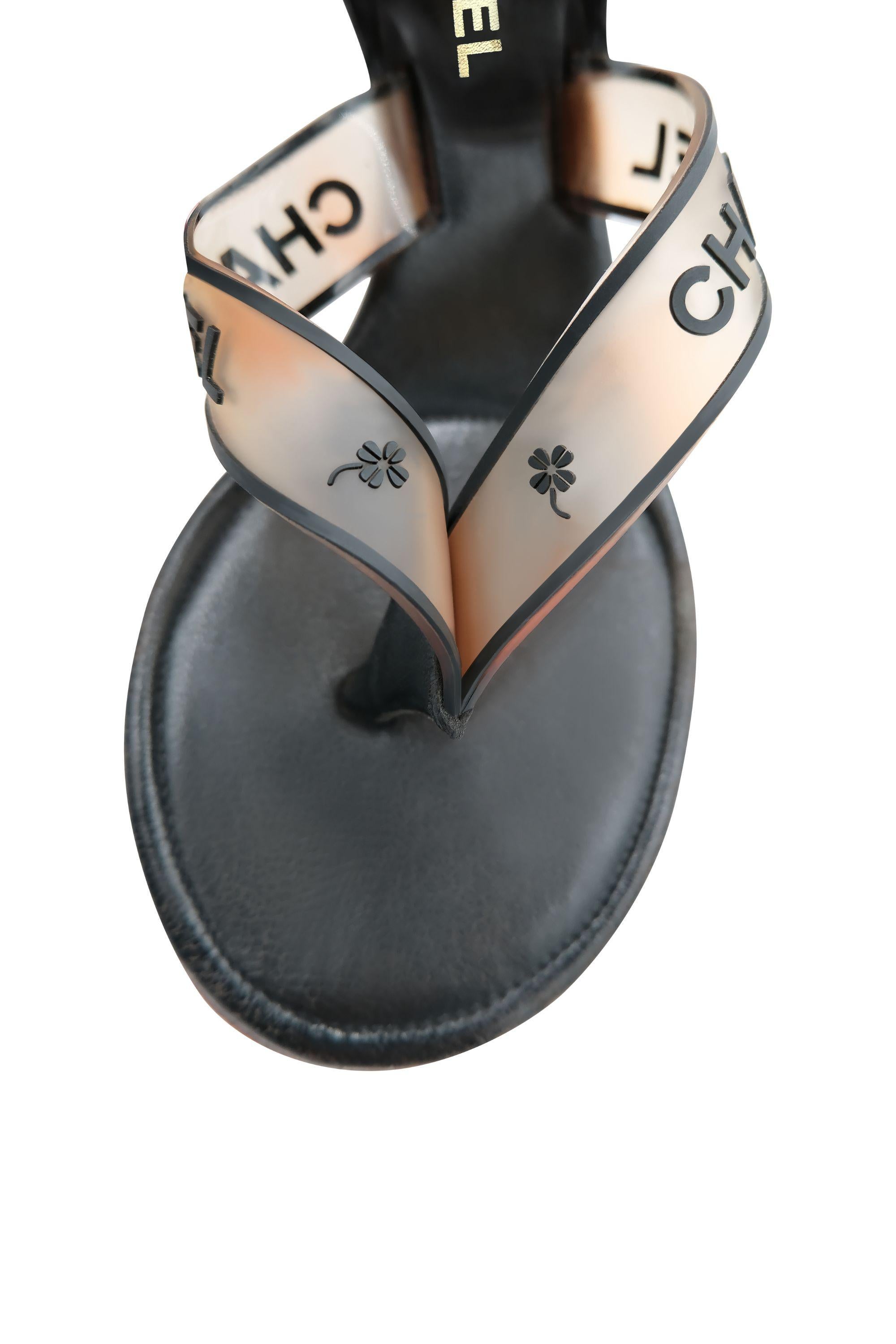 Chanel Vintage 2000's Chanel Rubber Thong Sandals 1